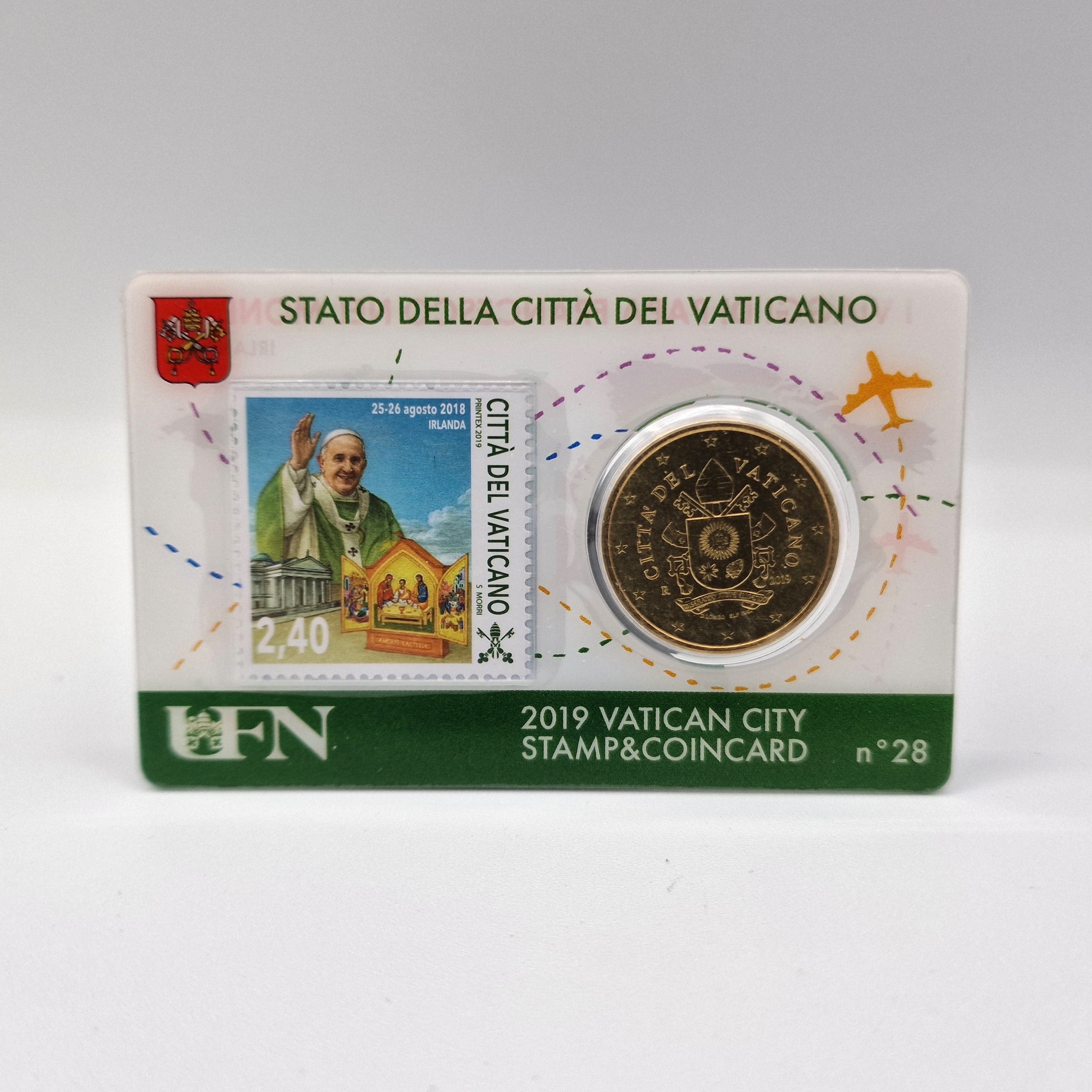 2019 50 Cent - Vaticano Coincard N28 c/ selo